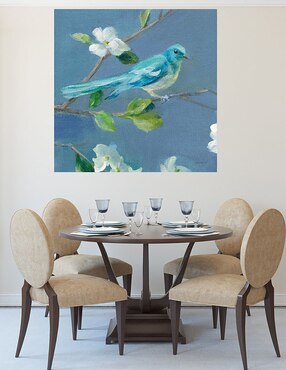 Cuadro decorativo Primavera en el vecindario IV técnica mixta Cuadros Jr Aves Silvestres