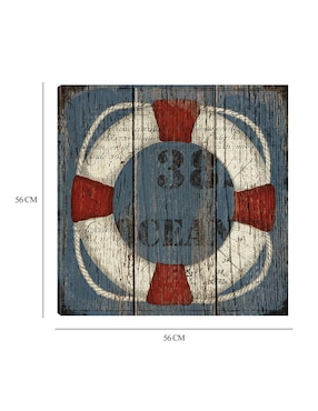 Cuadro decorativo Rueda costera técnica mixta Cuadros Jr Costero