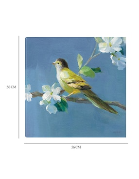 Cuadro decorativo Primavera en el vecindario V técnica mixta Cuadros Jr Aves Silvestres
