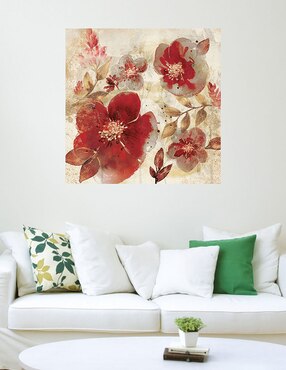 Cuadro decorativo Pétalos carmesí A técnica mixta Cuadros Jr Floración