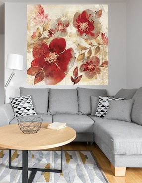 Cuadro decorativo Pétalos carmesí A técnica mixta Cuadros Jr Floración