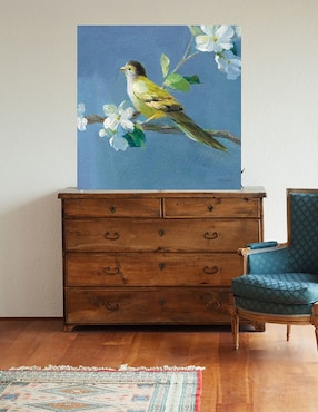 Cuadro decorativo Primavera en el vecindario V técnica mixta Cuadros Jr Aves Silvestres