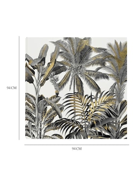 Cuadro decorativo Zona tropical de oro técnica mixta Cuadros Jr Trópico