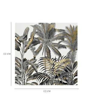 Cuadro decorativo Zona tropical de oro técnica mixta Cuadros Jr Trópico