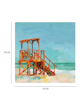 Cuadro decorativo Salvavidas técnica mixta Cuadros Jr Playas