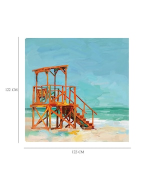 Cuadro decorativo Salvavidas técnica mixta Cuadros Jr Playas
