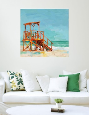 Cuadro decorativo Salvavidas técnica mixta Cuadros Jr Playas