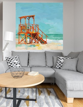 Cuadro decorativo Salvavidas técnica mixta Cuadros Jr Playas