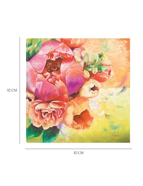 Cuadro decorativo Ramo de peonias I técnica mixta Cuadros Jr Arreglo Floral