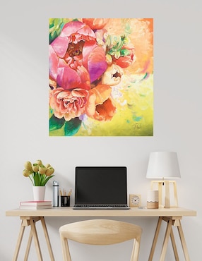 Cuadro decorativo Ramo de peonias I técnica mixta Cuadros Jr Arreglo Floral