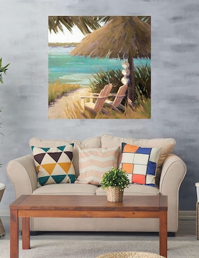 Cuadro decorativo Vista brillante frente al mar técnica mixta Cuadros Jr Trópico