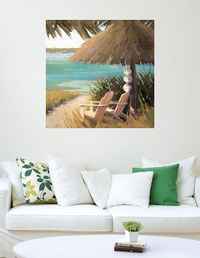 Cuadro decorativo Vista brillante frente al mar técnica mixta Cuadros Jr Trópico