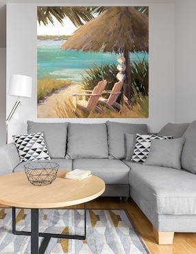 Cuadro decorativo Vista brillante frente al mar técnica mixta Cuadros Jr Trópico
