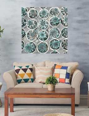 Cuadro decorativo Selecciones de suculentas técnica mixta Cuadros Jr Floración