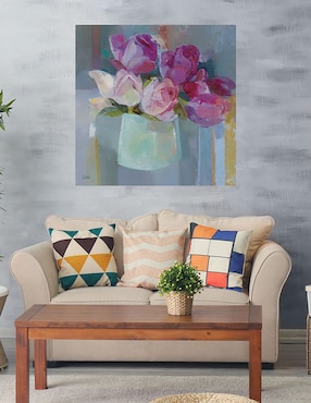 Cuadro decorativo Rosas para la mesa técnica mixta Cuadros Jr Floreros