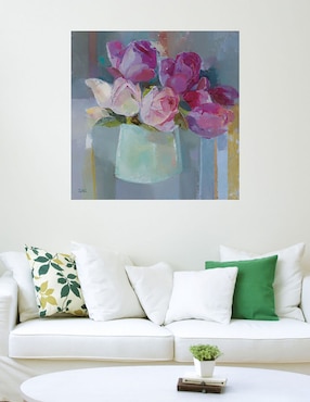 Cuadro decorativo Rosas para la mesa técnica mixta Cuadros Jr Floreros
