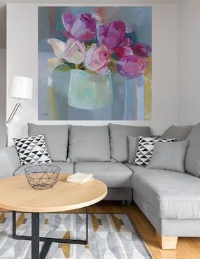 Cuadro decorativo Rosas para la mesa técnica mixta Cuadros Jr Floreros