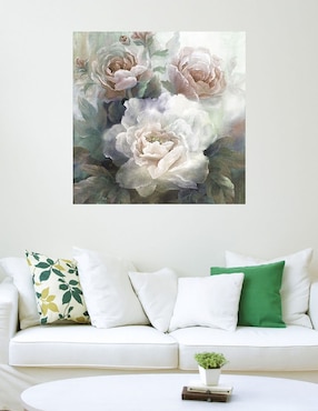 Cuadro decorativo Rosas blancas III técnica mixta Cuadros Jr Floración