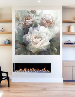 Cuadro decorativo Rosas blancas III técnica mixta Cuadros Jr Floración