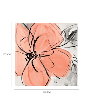 Cuadro decorativo Rosa Café II técnica mixta Cuadros Jr Floración