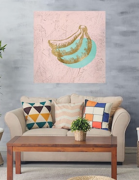 Cuadro decorativo Plátano dorado técnica mixta Cuadros Jr Frutas