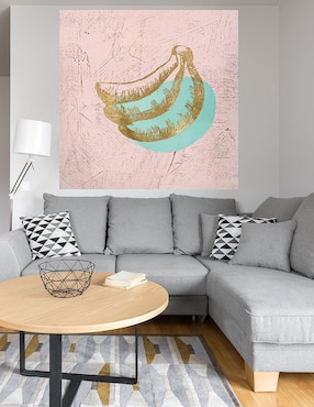 Cuadro decorativo Plátano dorado técnica mixta Cuadros Jr Frutas