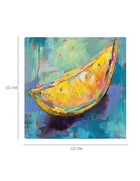 Cuadro decorativo Rodaja de limón técnica mixta Cuadros Jr Frutas