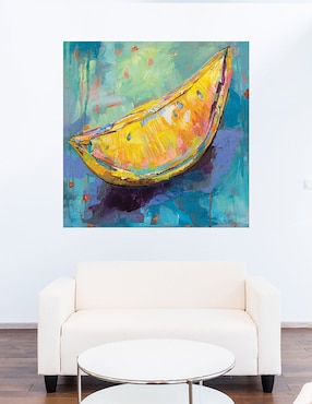 Cuadro decorativo Rodaja de limón técnica mixta Cuadros Jr Frutas