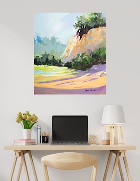 Cuadro decorativo Por los acantilados técnica mixta Cuadros Jr Montañas