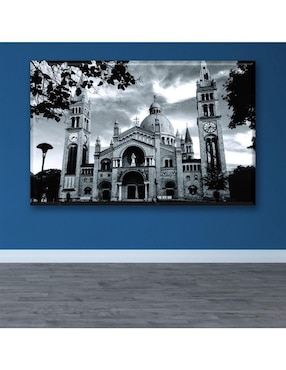Cuadro decorativo Industria Grafica Ciento 23 Catedral blanco y negro