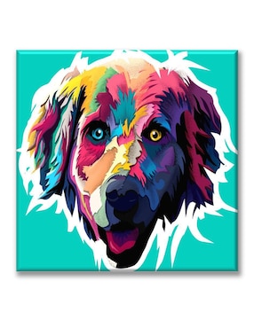 Cuadro Decorativo Industria Gráfica Ciento 23 Cachorro Colorido