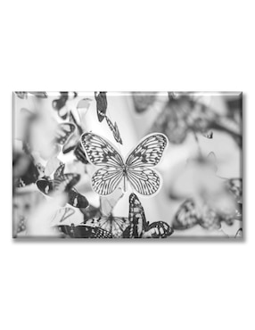 Cuadro Decorativo Industria Gráfica Ciento 23 Mariposas Blanco Y Negro