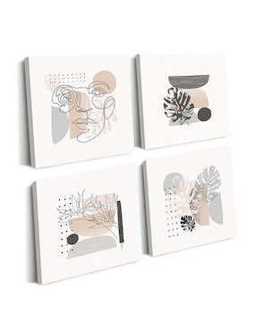 Cuadro decorativo Canvas Art set de minimalistas manchas lujosas con barniz a registro