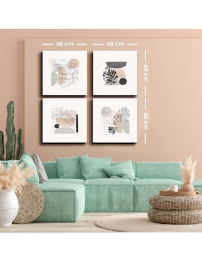 Cuadro decorativo Canvas Art set de minimalistas manchas lujosas con barniz a registro
