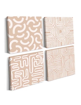 Cuadro decorativo Canvas Art set de patrones contemporáneos con barniz a registro