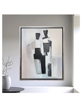 Pintura La Despedida técnica acrílico Lune Art Gallery Marco hoja de plata