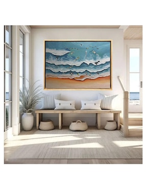 Pintura Day on beach técnica mixta Lune Art Gallery