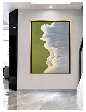 Pintura Mar esmeralda técnica mixta Lune Art Gallery