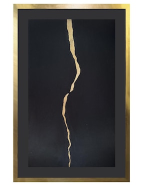 Pintura Destello dorado técnica acrílico Lune Art Gallery