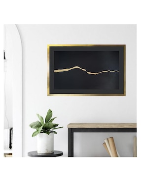 Pintura Destello dorado técnica acrílico Lune Art Gallery