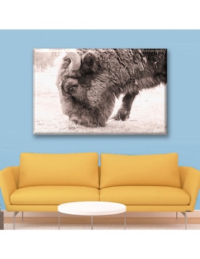 Cuadro decorativo Industria Grafica Ciento 23 Bison en la nieve