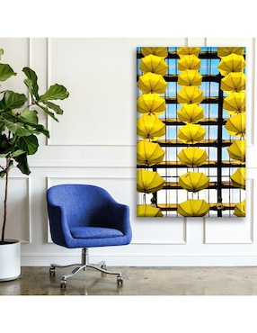 Cuadro decorativo Industria Grafica Ciento 23 Paraguas amarillos