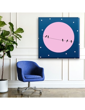 Cuadro decorativo Industria Grafica Ciento 23 Aves al anochecer ilustración