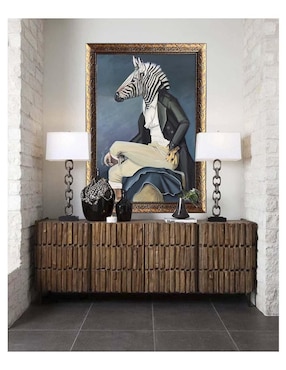 Pintura Lord Zebra técnica óleo Lune Art Gallery AnimalArt