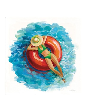 Cuadro decorativo Bañista I técnica mixta Cuadros Jr Verano