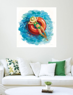 Cuadro decorativo Bañista I técnica mixta Cuadros Jr Verano