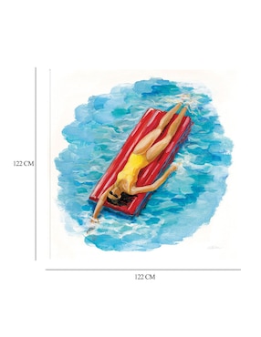 Cuadro decorativo Bañista II técnica mixta Cuadros Jr Verano