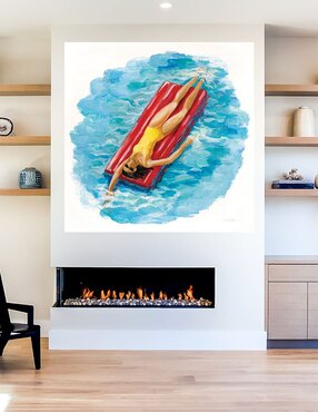 Cuadro decorativo Bañista II técnica mixta Cuadros Jr Verano