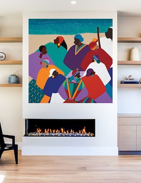 Cuadro decorativo Anillo grita islas Gullah técnica mixta Cuadros Jr Gente