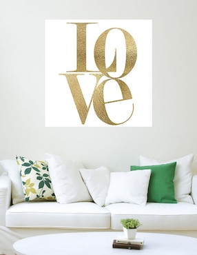 Cuadro decorativo Amor dorado técnica mixta Cuadros Jr Inspiración
